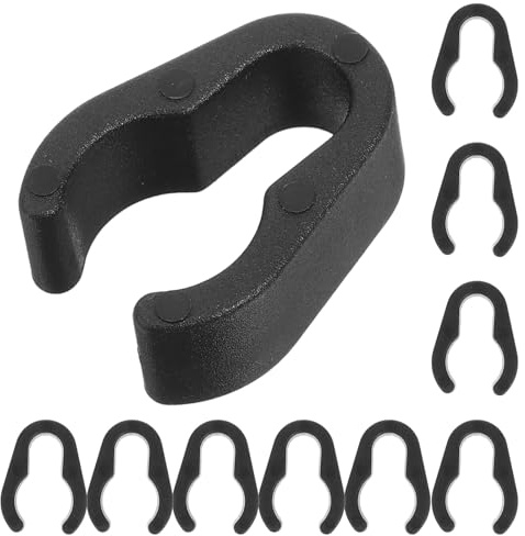 FOMIYES 10 Piezas de Abrazaderas de Cable para Soporte de Micrófono, Clips de Plástico Negro Diseño Simple, Fáciles de Instalar para Grabación y Soporte de Teclado