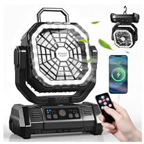 Ventilatore da Campeggio Portatile, Ventilatore a Batteria USB Ricaricabile