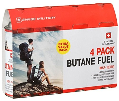 New Swiss BUTANE GAS bottle canisters for cooker heater camping Refills cans 4PK.