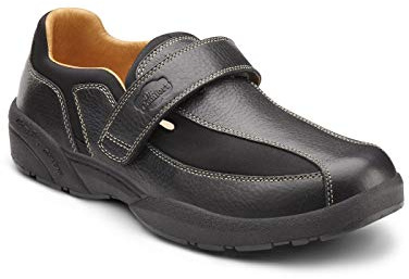 Dr. Comfort Douglas - Zapatos terapéuticos para hombre, de piel, para diabéticos, con plantillas extraíbles, Negro, 39 EU