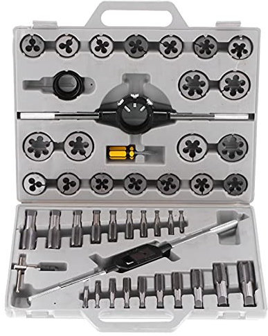 45-teiliges Gewindeschneider-Set, 55° Zylindrisches Rohrgewinde, Feingewinde-Gewindeschneider-Set, Hardware-Werkzeuge, Für Gusseisen, Stahl, Aluminium, Kupfer(British system)