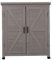 AIRWAVE Wooden Garden Storage Tool Shed | Outdoor Weatherproof Utility Cupboard Cabinet for Tools, Cushions, Toys | Functional Internal Shelves | Magnetic Latch | Fir Wood (92cm High) | Grey