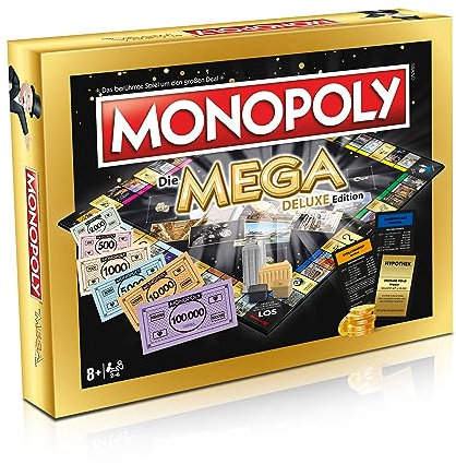 Winning Moves Monopoly - Mega Deluxe Edition Luxus Brettspiel Spiel Gesellschaftsspiel