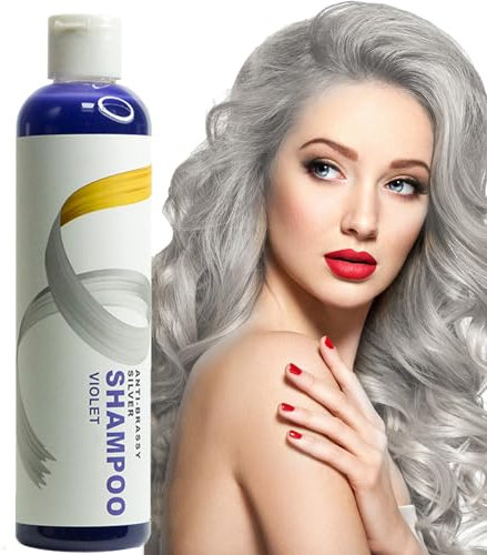 Intensiv-Silber-Shampoo, Purple Toning Shampoo, Feuchtigkeitsspendendes Silbershampoo, Anti Gelbstich Tönungs shampoo, Haarshampoo für blondes und graues Haar zur Neutralisation von Gelbstichen