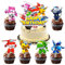 SuperWing Kuchen Dekoration, 7 Stück SuperWing Cake Toppers, SuperWing Cupcake Topper, SuperWing Geburtstags Tortendeko Set, Kuchen Dekoration Geeignet für Kinder Partys, Babypartys