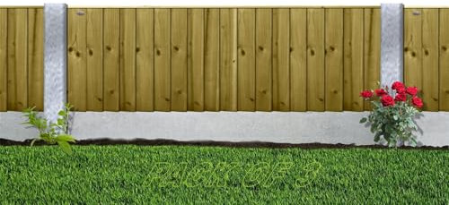 Capped Feather Edge Pack of 3 6x2ft (W: 6ft x H: 2ft) Decorative Pressure-Treated Semi-Braced Garden Fence Panel Closeboard Style Overlapping Boards Rough Sawn Width 1828mm x Height: 600mm