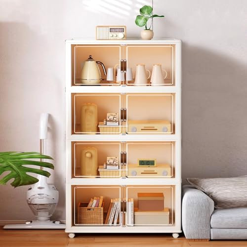 Vitrinas con puertas acrílicas, estantería para coleccionables, armarios de porcelana con puertas para comedor, esquina de curiosidades, gabinete de exhibición para oficina en casa, sala de estar