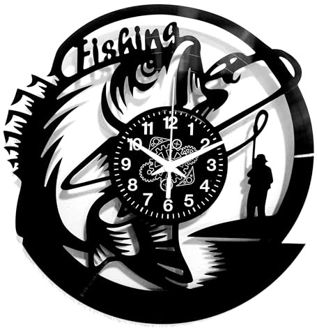 Instant Karma Clocks | Orologio da Parete Pesca Sportiva | Design Pescatore | Decorazione Casa Lago | Idea Regalo