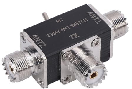 Pyhodi Switch Antenna DC-500MHz Splitter Antenne a 2 Vie per Prosciutto Radio 1 Ingresso 2 Uscita 0-50 MHz Interruttore di Trasferimento di Frequenza SO239 Interfaccia, Alta Potenza