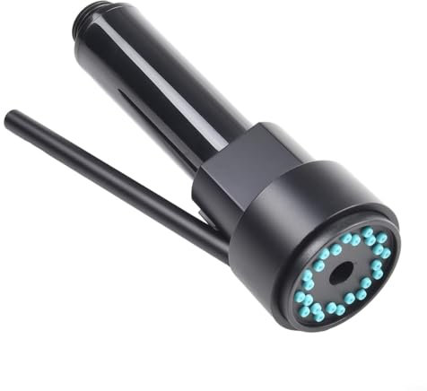 Estrarre la testa di spruzzo del rubinetto della cucina, nero lavello miscelatore ugello spruzzatore d'acqua con modalità flusso regolabile per bagno connessione G1/2 pollici