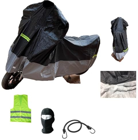 COMPATIBILE CON PIAGGIO BEVERLY 400 HPE TELO COPRI MOTO COPRI SCOOTER IMPERMEABILE PER MAXISCOOTER MAXIMOTO COVER COPERTURA FELPATO ESTATE INVERNO CAPPOTTA RESISTENTE
