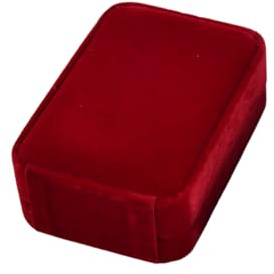 Aohyue Boîte à Collier 7 x 10 x 4 cm, Boîte Cadeau à Bijoux, Petite Boîte Cadeau en Velours Noir, pour Chaîne Bracelet Emballage Cadeau Saint Valentin Noël (Bijoux non Inclus) (Bordeaux)