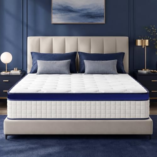 L'AGRATY Small Double Mattress, 10 Inch Hybrid Memory Foam Mattress 7 Zone Orthopedic Pocket Sprung,Pressure Relief Motion Isolation Medium Firm 120x190x25cm