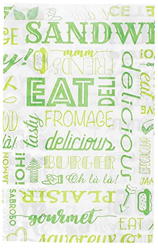 García de Pou 229.29 Pochettes Hamburgers Parole 34 G/M2 12+7X18 Cm Vert Parch.Ingraissable 500 unités