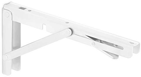 SOTECH 1 Paar klappbare Wandkonsolen weiß (250 x 121 mm) Klappkonsolen belastbar bis 150 kg