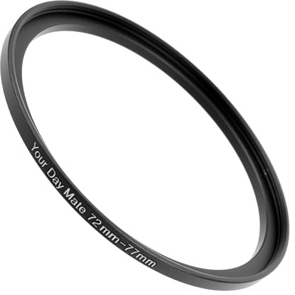 Anelli step-up Ø da 72 a 77 mm di diametro, Compatibili con obiettivi di marche come Canon, Sony, Nikon, Fujifilm, anello adattatore per filtri obiettivo della fotocamera, Anello step-up in alluminio