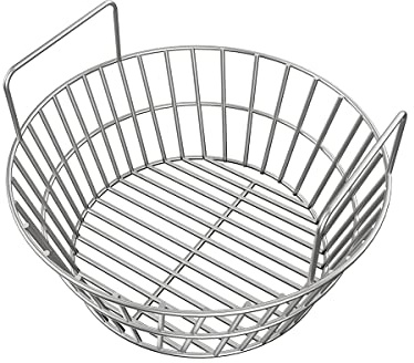 Stainless Charcoal Basket for Large Big Green Egg Grill, 14 inch Charcoal Grill Ash Basket fits Kamado Joe Classic, BGE Large and Other Similar Grills
