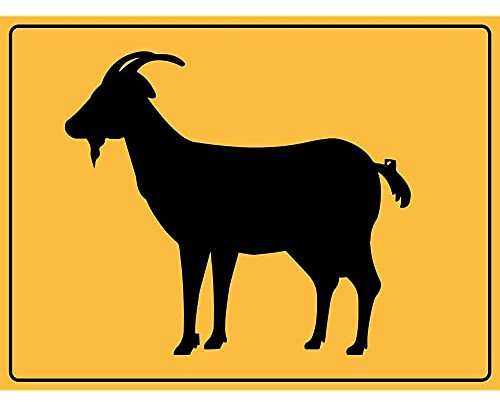 452 Warnschild Ziege Personalisierte Infoschild Retro Metall Schilder 20X30Cm, Beschilderung