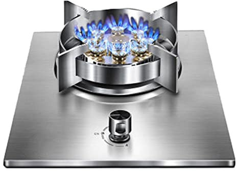 Cuisinière À Gaz 1 Brûleur, 7.2kw9 Cavité Haute Flamme Support De Casserole En Fonte, Cuisinière Indépendante, Allumage Automatique En Acier Inoxydable Tourbillon Économie D'énergie (Size : NG)