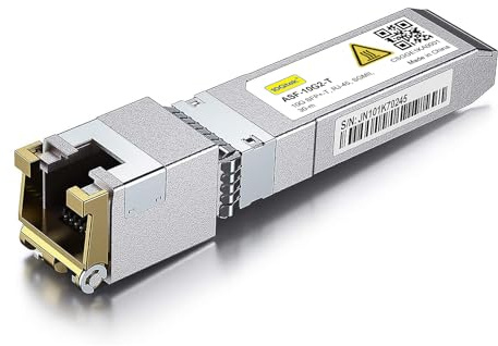 1.25/2.5/5/10GBase-T SFP+ RJ-45 CAT.6a Transceptor de cobre 30 metros, Compatible con Ubiquiti UniFi