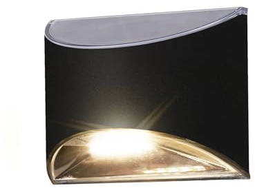 Classy Caps High-Performance Solar Deck and Wall Light DLS900 – Auto On/Off Solar Lights, 4 High Output LED's, Durable Stainless Steel, Includes AA Ni-MH Rechargeable Battery, Ideal for Outdoor