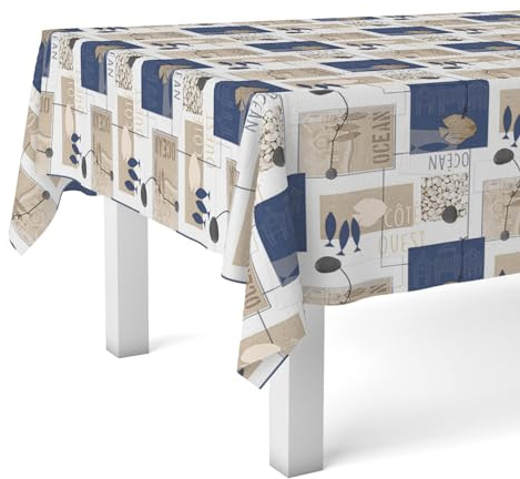 Martina Home Ocean Nappe en Toile Cirée Unique 100 x 140 cm