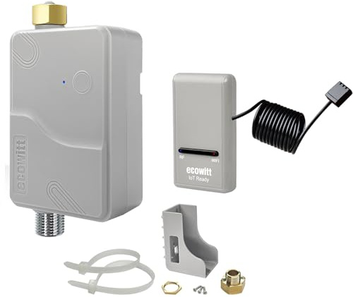 ECOWITT vattentimer WFC01, automatisk trädgårdsbevattningssystem med app, trädgårdsbevattning med WiFi Gateway GW1200, IP66 vattentät kontroll bevattningsklocka, vattentimer för jordbruk