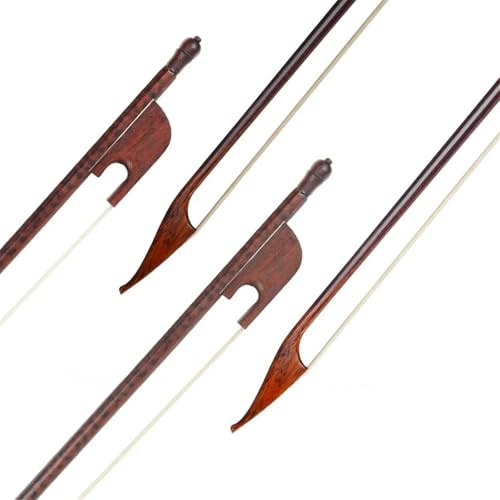 principiantes arco de violín 2 Uds Barroco Serpentina Arcos De Madera Pelo De Caballo Blanco 4/4 Violín 15/16 Arcos De Viola Para Violinistas(Viola)