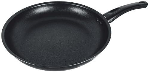 Homatz Induction Frying Pan, Aluminium, Heat Resistant Handles, All Hobs Compatible Frying Pan Nonstick Pan for Professional & Home Cooking (Black, 28cm)