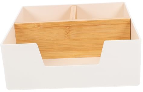 UKCOCO Organizador de Bolsitas de Té Compacto y Minimalista con Compartimentos Caja para Infusiones y Pequeños Paquetes para Oficina y Hogar Almacenamiento Funcional y Reutilizable