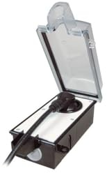 BACHMANN - Aussensteckdose - Abschließbare Außensteckdose für Winkelstecker mit 1x Schutzkontakt Steckdose. Outdoor Steckdose Wasserdicht für Keller und Garten. 16 A, 230 V, IP44