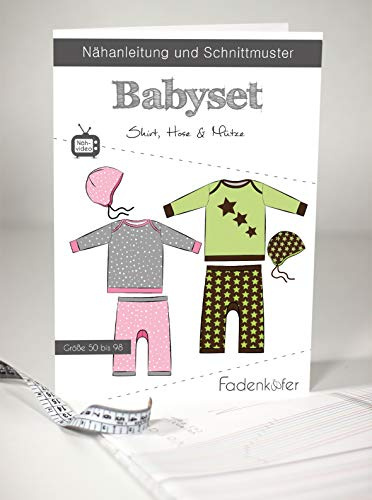 Schnittmuster und Nähanleitung - Kinder Shirt Hose Mütze - Babyset 50 bis 98