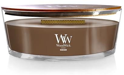 WoodWick Humidor Gifts for Women and Men, 16 oz Ellipse Candle with Crackling Wick