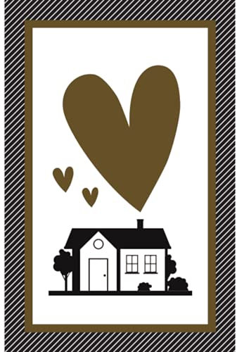 Grußkarte Glückwunschkarte Karte zum Einzug mit Haus und Herzen