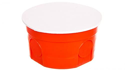 5901752632103 Flush-Mounted Box 80 mm Red with Lid PO-80 0283-00/50 Pieces/Elektro-plast Toppers