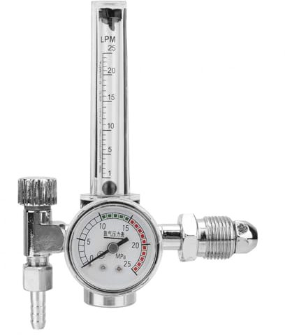 Agatige Argon Regulator,Argon Gas Pressure Reducer,Argon Gas Meter Flowmeter Gas Gauge Outlet Male Thread G5/8-14(CGA540) for Argon Gas and Carbon Dioxide