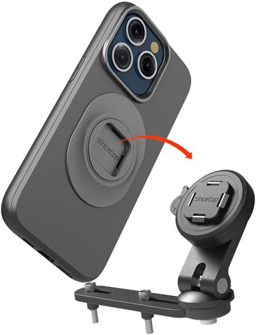 sincetop Soporte para depósito de freno de motocicleta, cubierta de bomba de freno, soporte para teléfono de scooter, serie Q [Quad ] de liberación rápida de aluminio para tanque de motocicleta