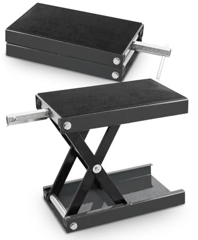 BITUXX Motorrad Heber Hebebühne Montagebock Scherenheber Montageständer Lift bis 450kg Grau