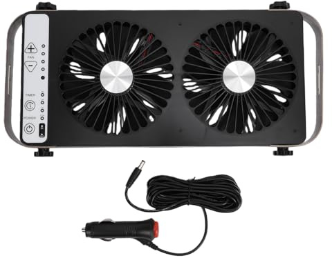 KIMISS Ventilateur de Toit pour Camping-car, Ventilateur D'extraction de Plafond Réversible en ABS, 12 V, 4 Vitesses, Refroidissement Silencieux pour Camping-car, Remorque, Ventilation