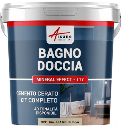 béton ciré salle de bain, douche italienne, pièce d'eau, kit beton cire, salle de bains, douche italienne - 10 m² (en 2 couches) Gazelle Gris Rose - ARCANE INDUSTRIES