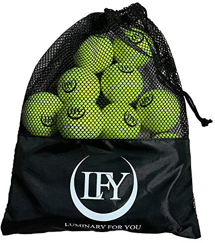 LFY Luminary for you Tennisbälle 15 Stück inklusive Mesh-Tragetasche Tennisbälle perfekt für das Training I Tennis-Unterricht I Freizeitspiele oder als Hundespielzeug