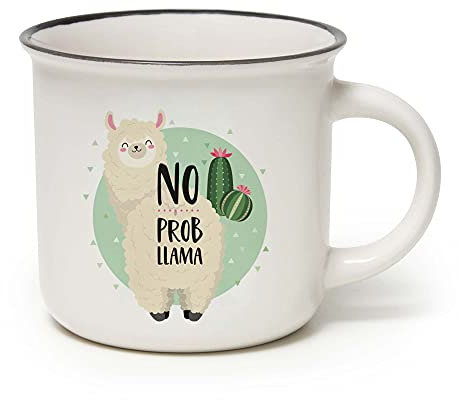 Legami -Taza Cup-puccino, Tema Llama, Porcelana New Bone China, Take a Break Collection, multicolor, 350 ml de Capacidad