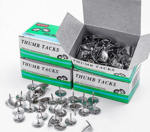 LUMoony 65-70 st humb tack push pins silver runt huvud stift kontor häftstift platta push pins kontorshäftstift för korkbräda naglar silver häftstift