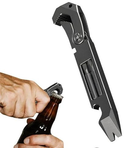 LATAFA Gadgets Outils de pied-de-biche, pied-de-biche en titane de 0,8 cm, tournevis multifonction ED-C, tournevis de biche, outil de tournevis pour l'extérieur