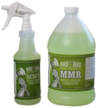Bad Axe MMR Instant Mold Stain and Mildew Stain Remover - Professional Strength, Contractor Grade Cleaning Solution, Professional Quality Formula, Odor Removal, (1) Gallon & (1) 32oz
