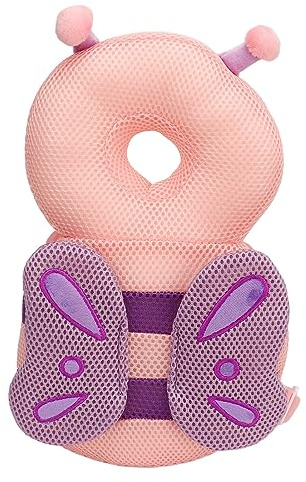 ALUFAB Almohada de protección para la cabeza del bebé, mochila de protección para la cabeza, cuello y espalda, cojín ajustable para bebés, almohadillas de seguridad anticaídas para caminar y gatear