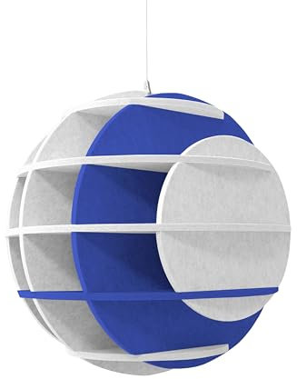 platino24 SATELLITE 3D-Akustik-Objekt Kugel für optimale Raumakustik I Schallabsorber für Decke in innovativem Design I Durchmesser: 40 cm I Recyclebares Absorber-Element