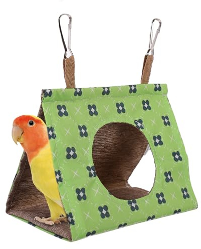 KAMA BRIDAL Bird Nest Hanging Hammock Summer House Cage Tent for Small Pets Parrot Parakeet Myna Pigeon Parakeet Lovebird Nest Perch Stand Swing