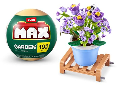 Collezione di mattoncini MAX Premium Garden di ZURU(fino a 233 pezzi, 6 da collezionare)(Gypsophila Paniculata, 1 Capsule)