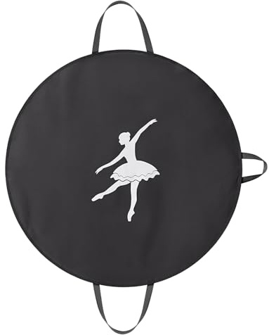 LOVEGRASS Tutu - Bolsa de ropa para niños, bolsa de tutú de 35 pulgadas para colgar ropa, bolsa de ballet redonda con 3 asas para niños y niñas, color negro